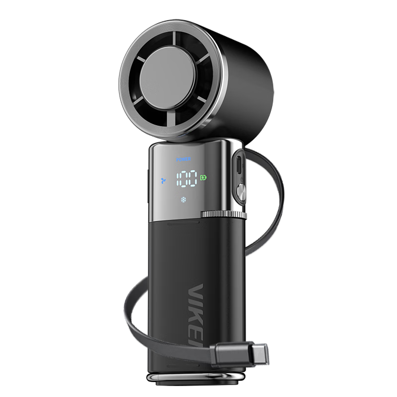 Viken Handheld Mini Fan High-Speed Cooling Portable Neck Hanging Small Electric Fan 6000mAh Power Bank Outdoor Travel