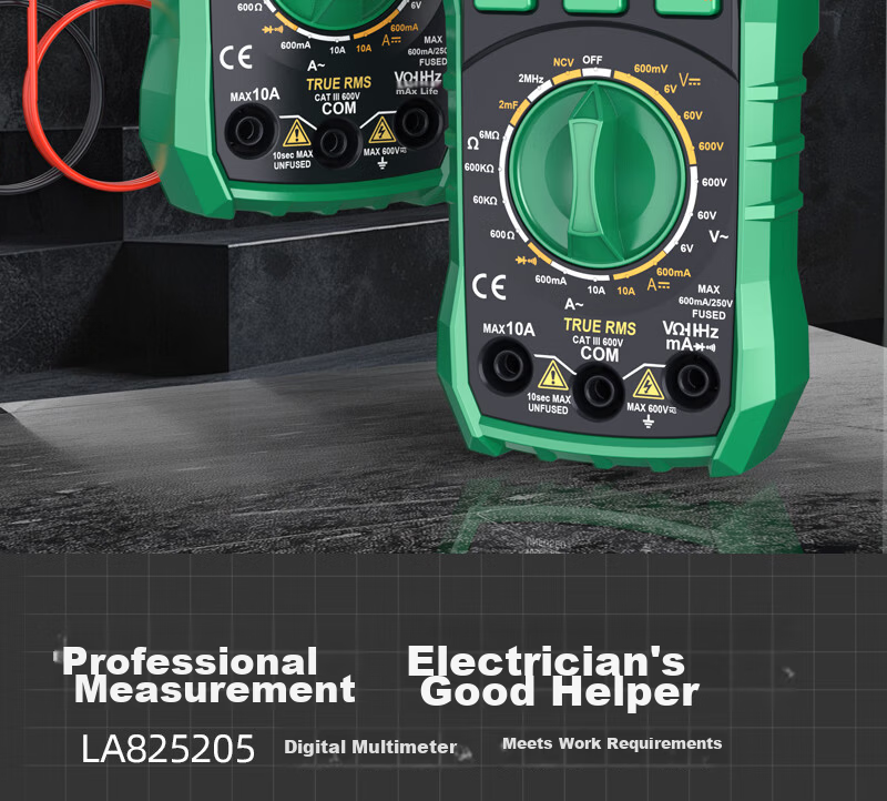 LAOA LA824801 Ultra-Thin Smart Anti-Burn Multimeter NCV Smart Induction 6000 Count Digital Multimeter 2