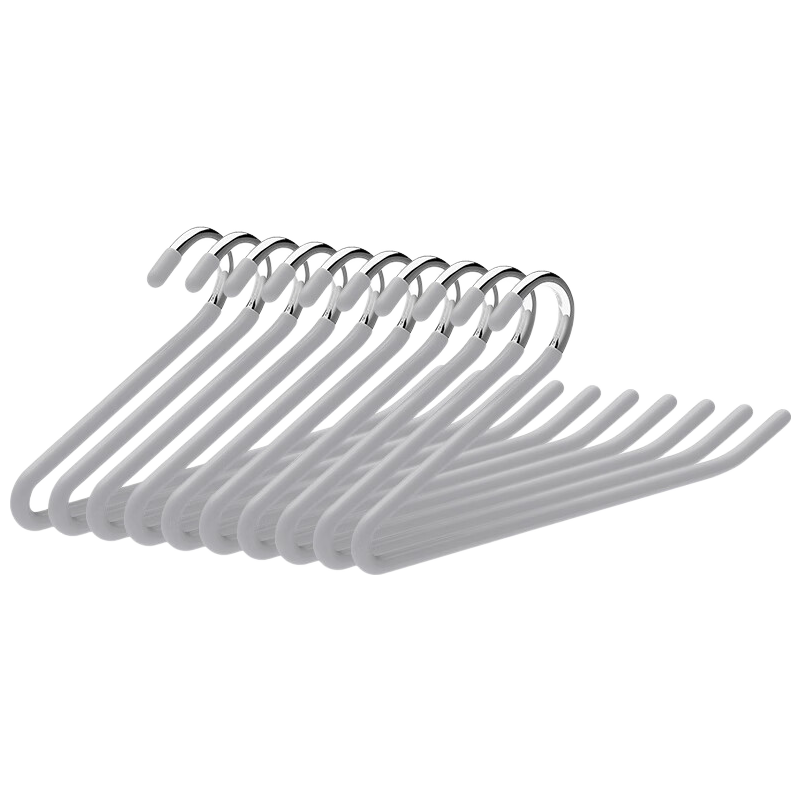 CHUSHE Goose-Shaped Pants Hanger, Non-Slip Trouser Clips for Home Use, Multi-Functional Storage Organizer, Drying Rack, Gray, 10 Pieces