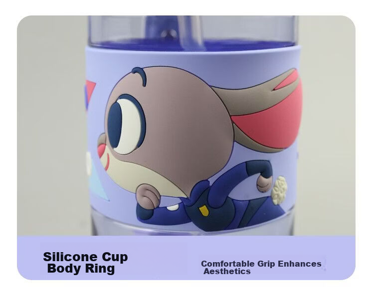 Disney Zootopia Kids Water Bottle Summer School Special Rabbit Strawberry Bear Cute Cartoon Large Capacity Drinking Bottle 7