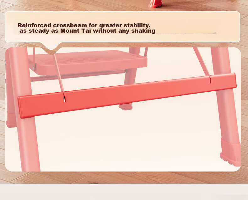 Aopeng Folding Household Five-Step Ladder Indoor Multi-Functional Climbing Ladder with Handrail Red Ladder Gift for Housewarming 13