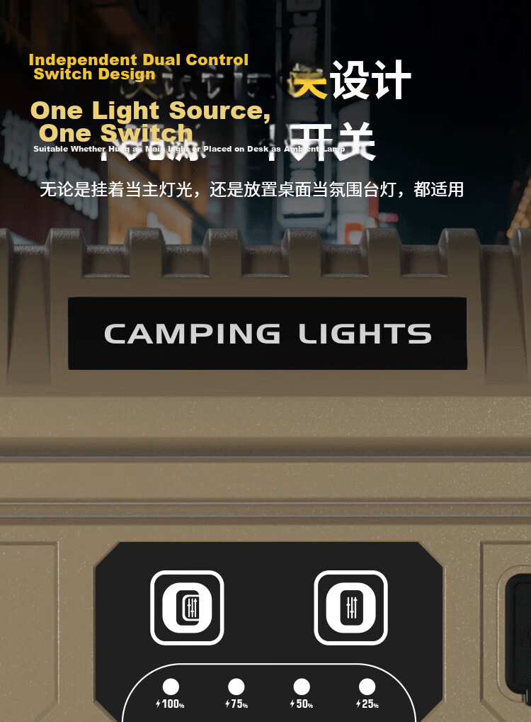 Cavalry Home Emergency Light Rechargeable Folding Hook Camping Lamp Single Light with Bracket for Night Market Work Auto Repair Inspection 9