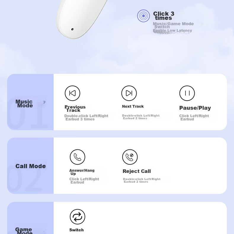 HP 2026 Latest Bluetooth Wireless Sports In-Ear Earphones Long Battery Life Comfortable for Extended Wear Music Gaming Running Tea Color 26