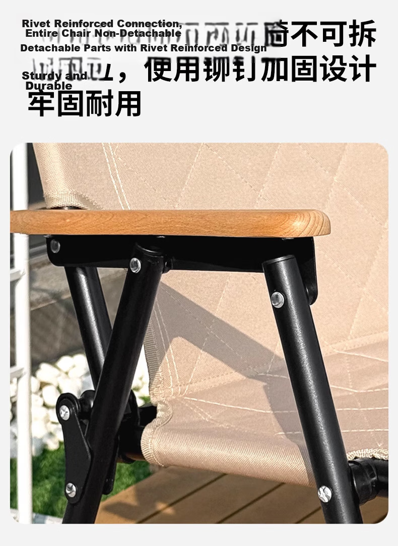 Jingcai Folding Chair Recliner Camping Chair Portable Outdoor Stool Beach Chair JHY8 Gray 16
