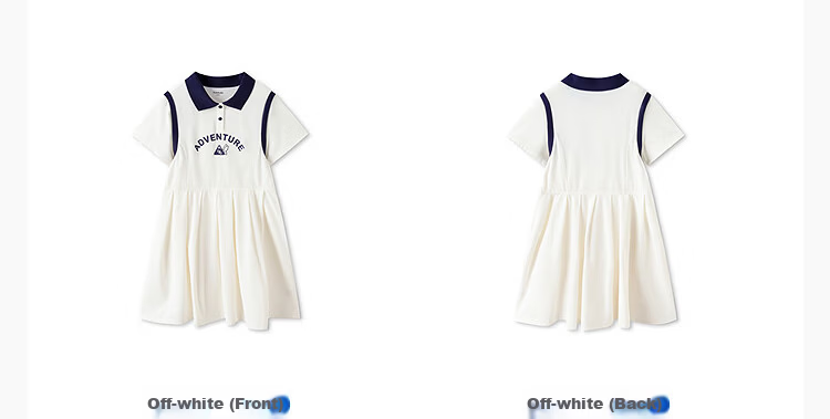 Balabala [balaOne] Girls' Dress Children's Summer Polo Dress Waist-Drawn Quick-Dry 13