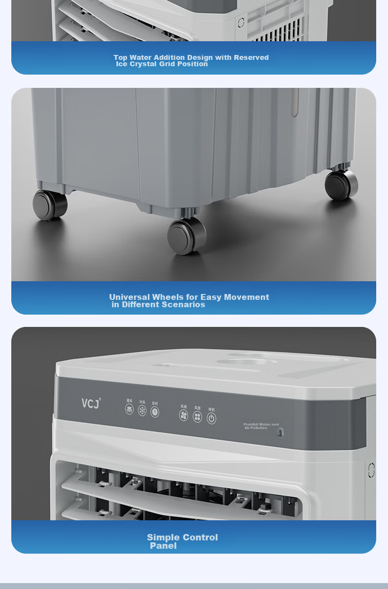 VCJ German Brand Industrial Cooling Fan Air Conditioner Water-Cooled Electric Fan Portable Commercial Home Air Cooler JD-900-A 21