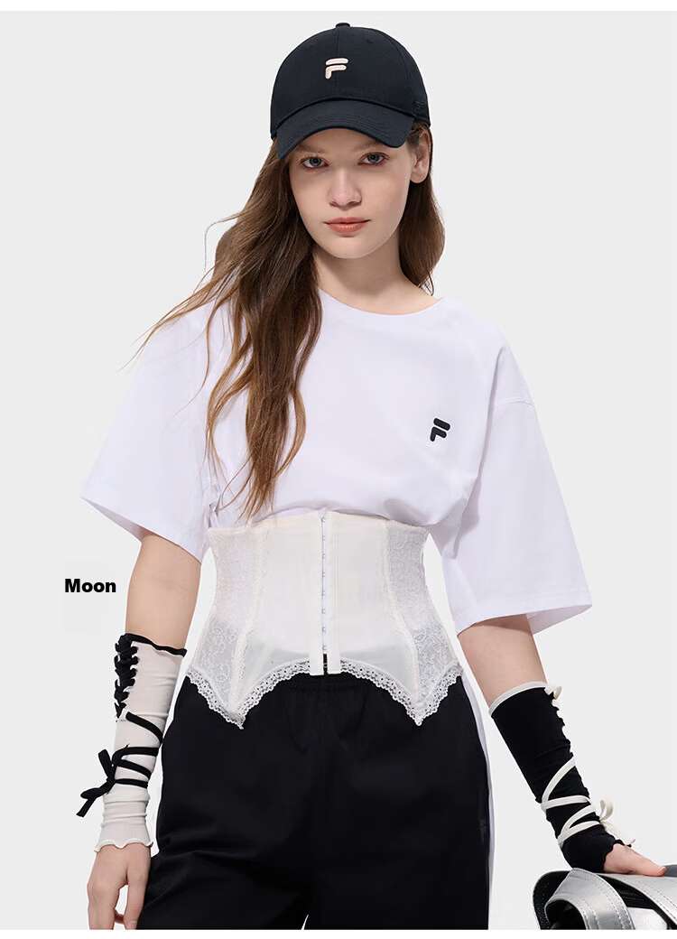 FILA Official Trendy Couple Knitted Dopamine Short Sleeve T-Shirt 26 Summer Quick-Dry Sports Tee 78