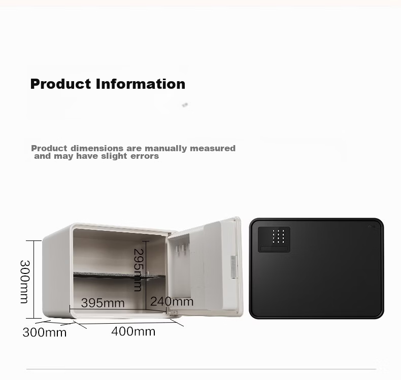 Deli Safe 26th Anniversary New Home Safe Supreme 30cm Password Unlock Small Security Box Anti-Theft Piggy Bank Automatic Door Opening AE224 White 18
