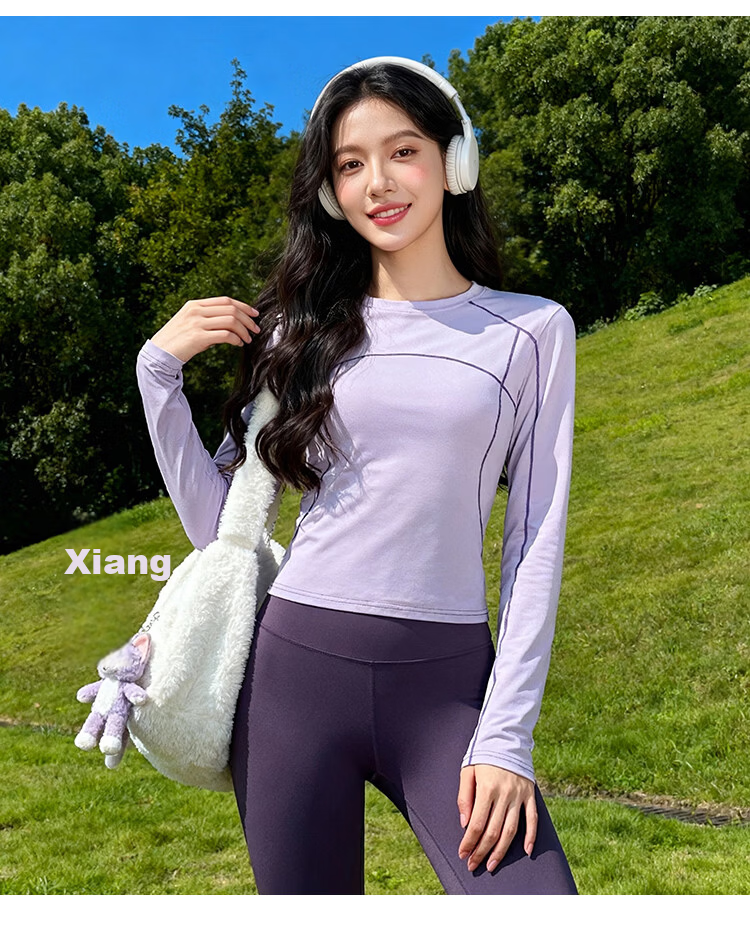 Baleno Women's Cooling T-Shirt Summer 7A Antibacterial Sports Running Cycling UV Protection Long Sleeve UPF50+ Quick-Dry Sun Protection Shirt 12
