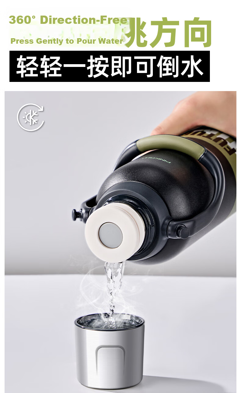 Cica Insulated Bottle 1000ml Large Capacity Men's 316L Stainless Steel Portable Outdoor Tea Water Cup Flask 7