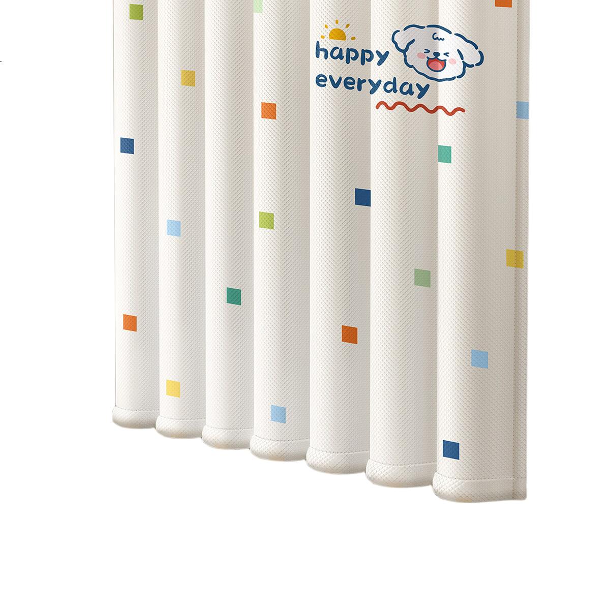 Futuristic Shower Curtain Bathroom Door Curtain Waterproof Mildew Resistant Bath Partition Shower Privacy Curtain Bright Mood 180x200cm