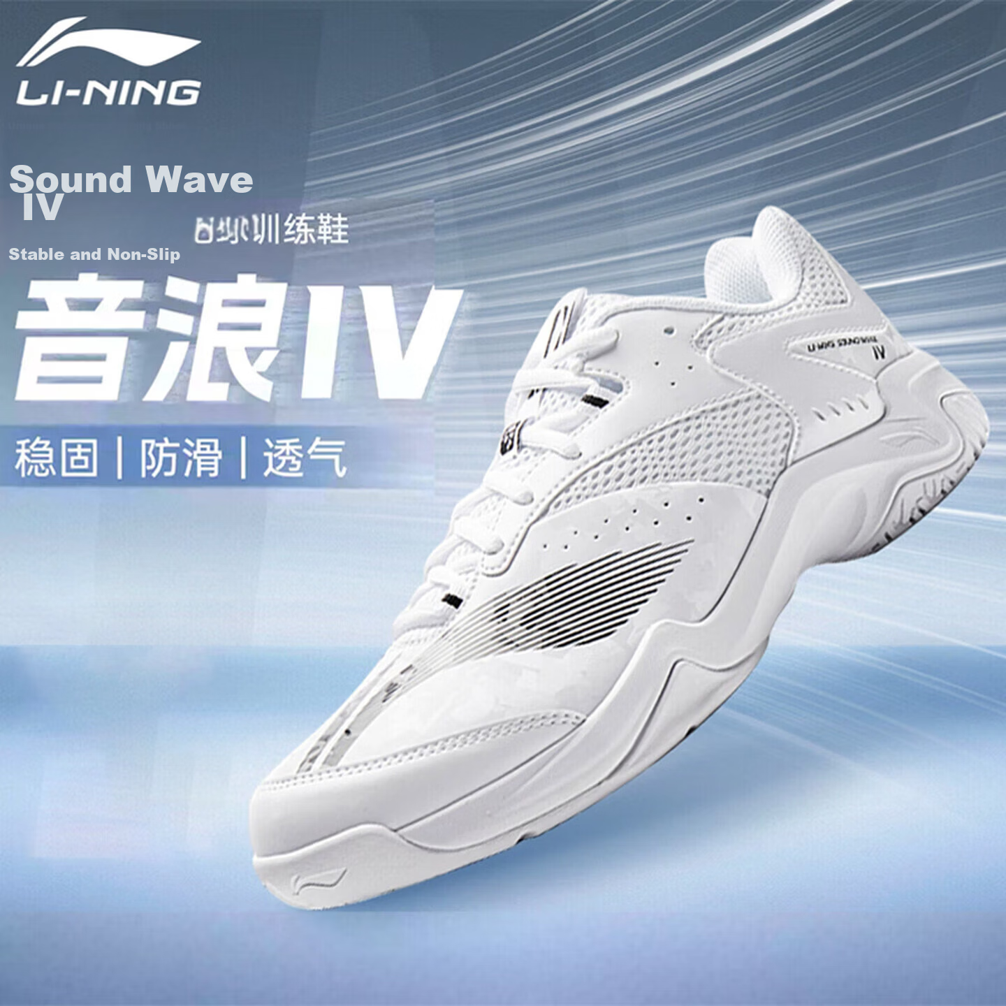 LI-NING Badminton Shoes Yinlang IV 4th Generation Training Shoes Unisex New Comfortable Durable Wide Fit Sports Shoes