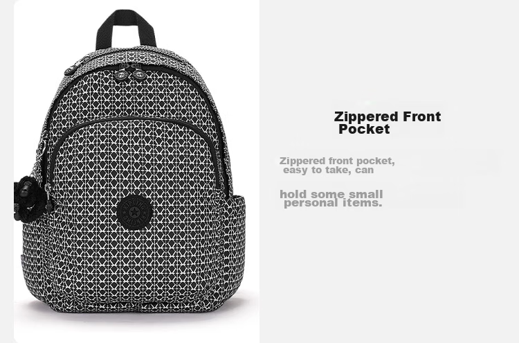 Kaplin DELIA 14-inch Laptop Backpack School Bag Black Letter Print Birthday Gift 9