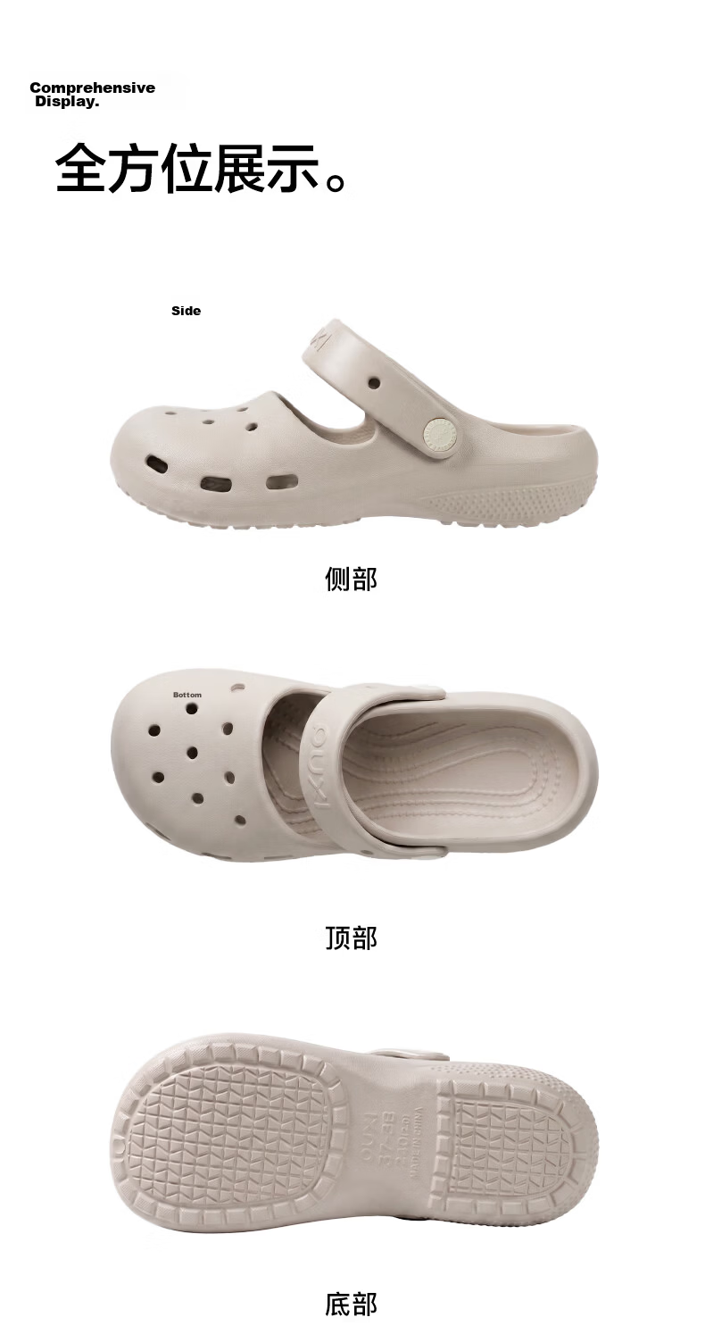 Puxi Women's Summer Wearable Open-Toe Slippers Sweet Style Pearl Black Size 37-38 15