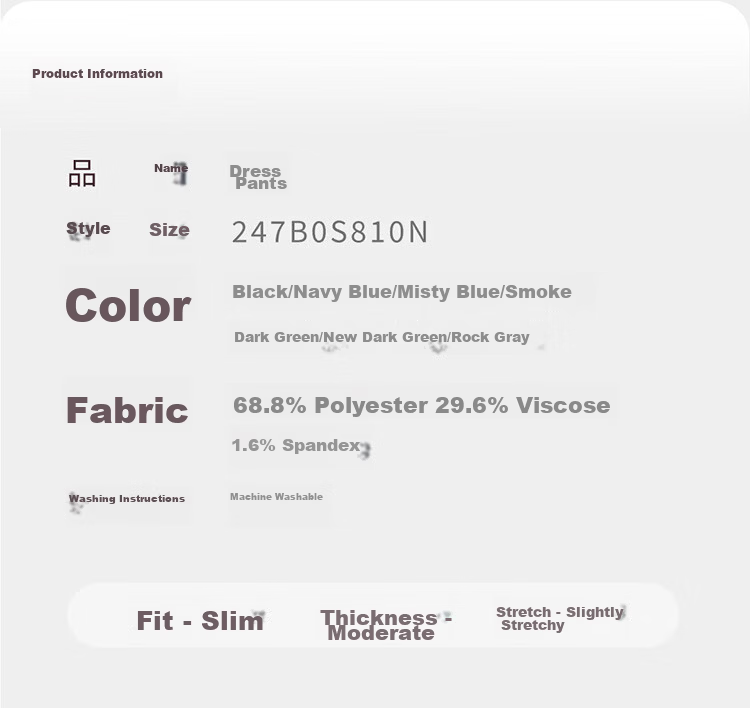 Shirt Lao Luo [President T3] Belt-Free Zero-Dye Technology Colorfast Easy-Care Business Dress Pants 247B0S810N 13