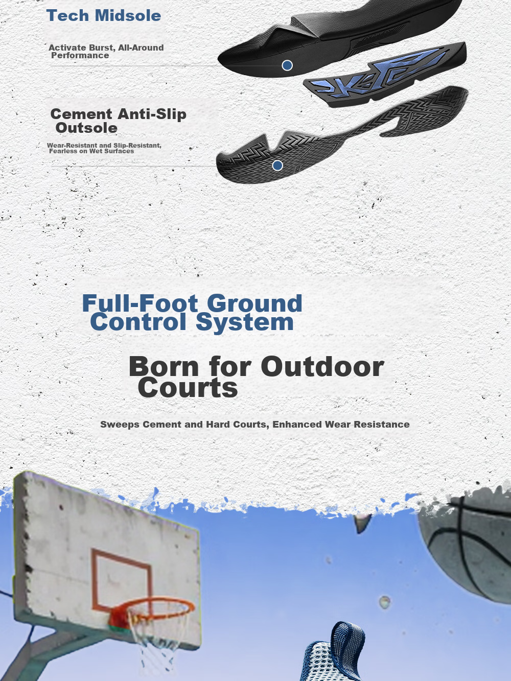 Anta Kids Boys Sports Shoes 2026 Summer Breathable Mesh Durable Cement Basketball Shoes A12621102 3