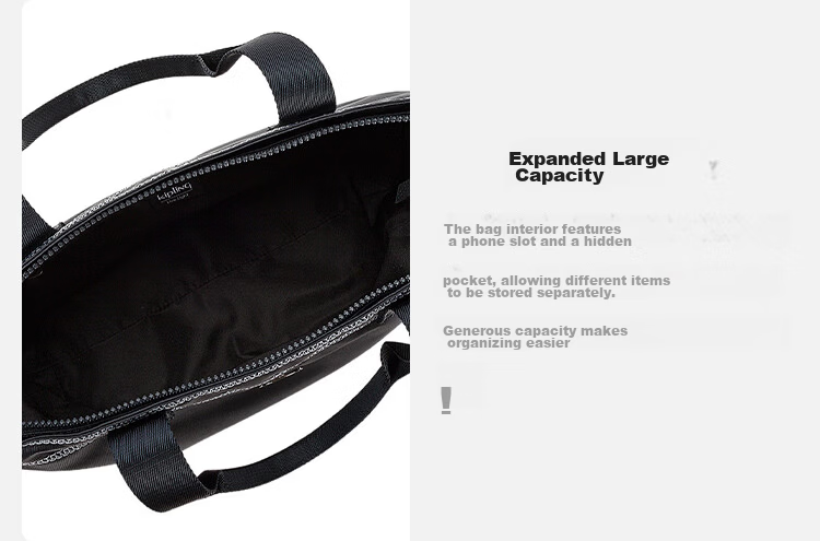 Kipling Colissa S Dark Night Black Crossbody Tote Commuter Laptop Bag Birthday Gift 12