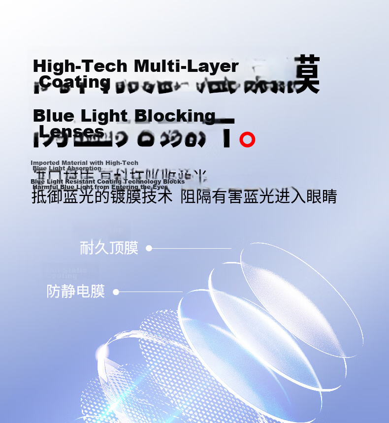 Pulais German Imported Professional Blue Light Blocking Glasses Anti-Fatigue Computer Glasses 99% Gaming Office Protective Eyewear 22