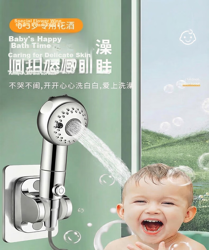 KEGOO Baby and Kids Shower Head Soft Water Flow Pet Bathing Washing Hair Attachment K4110 6