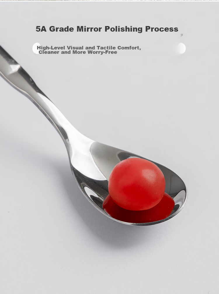 Banwu Life 316 Stainless Steel Feeding Spoon Baby Spoon Stirring Long Handle Children's Eating Training Spoon 13