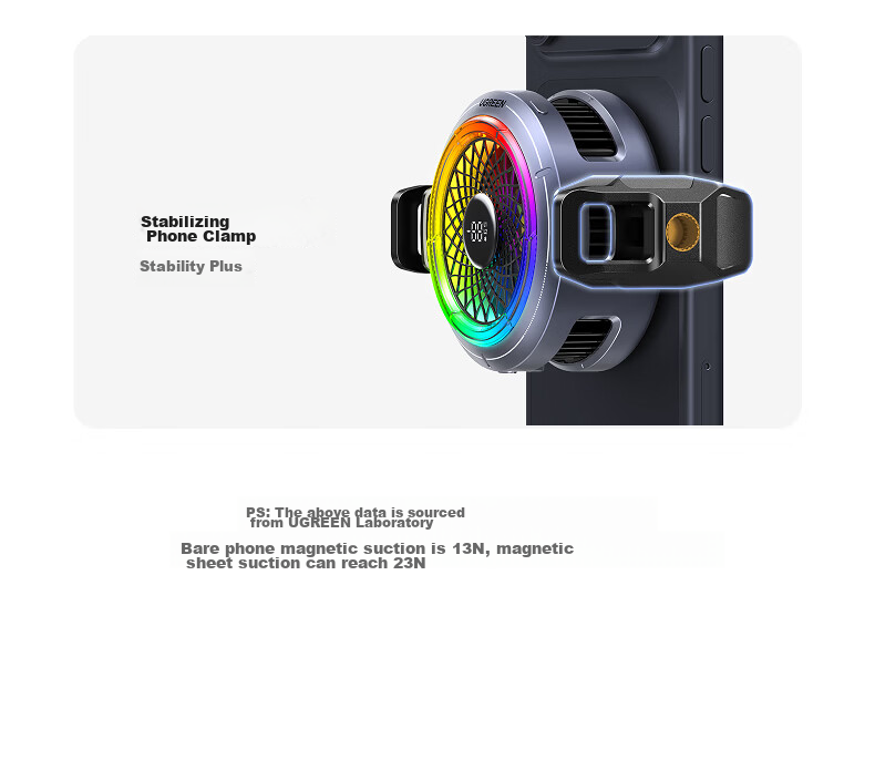 UGREEN Magnetic Mobile Phone Cooler Clip Semiconductor Cooling Low Noise for Apple Android Huawei Xiaomi iPad Tablet Gaming Live Streaming 23