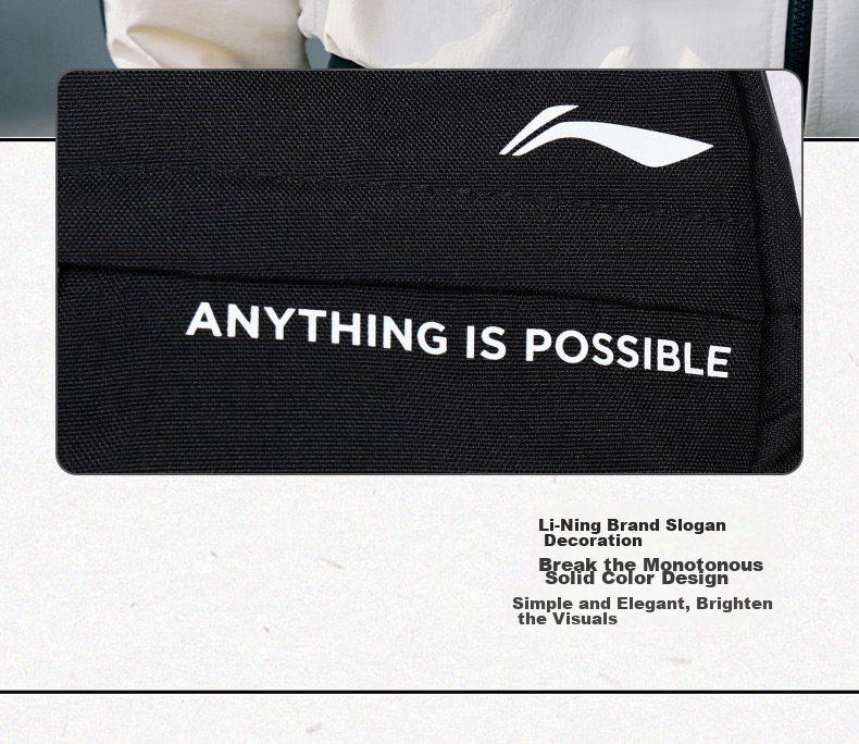 LI-NING Crossbody Chest Bag Men's Running Shoulder Bag Women's Travel Large Capacity Casual Portable Small Bag Gift for Men 14