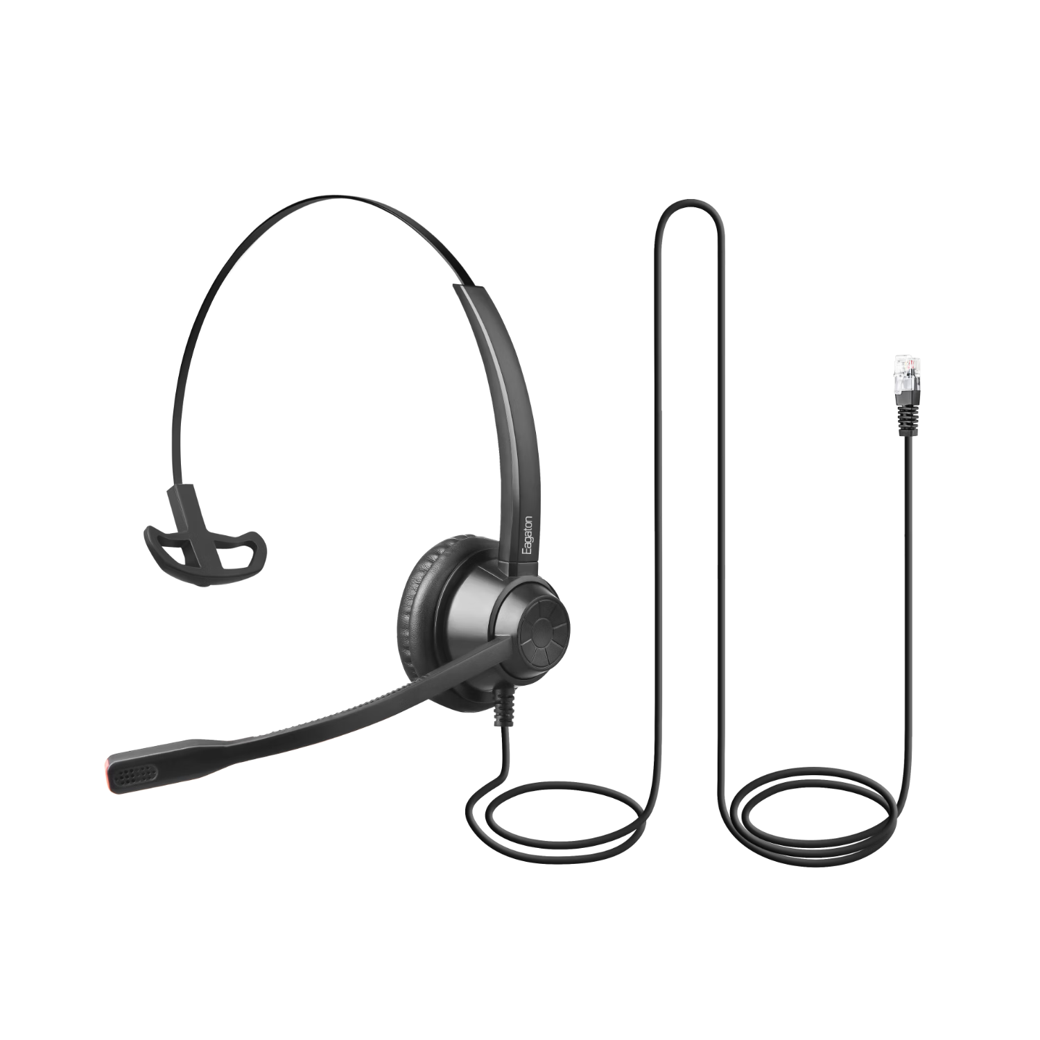 Eagaton Wilderness Series X1-RJ9 Mono Headset Crystal Head Connector Customer Service Office Use No Active Noise Cancellation