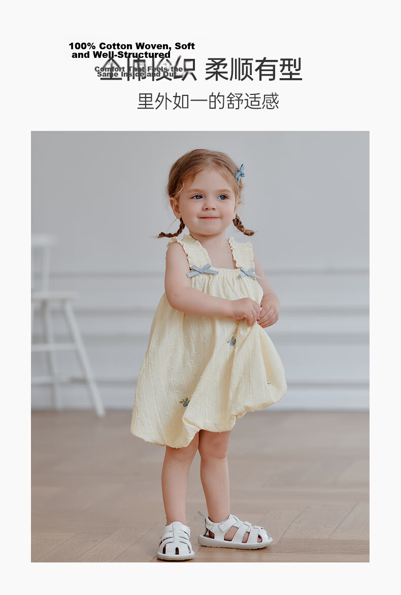 Guaiqi Bear Baby Girl Pure Cotton Short Sleeve Romper Summer Infant Sweet Breathable Thin Jumpsuit Outfits 18