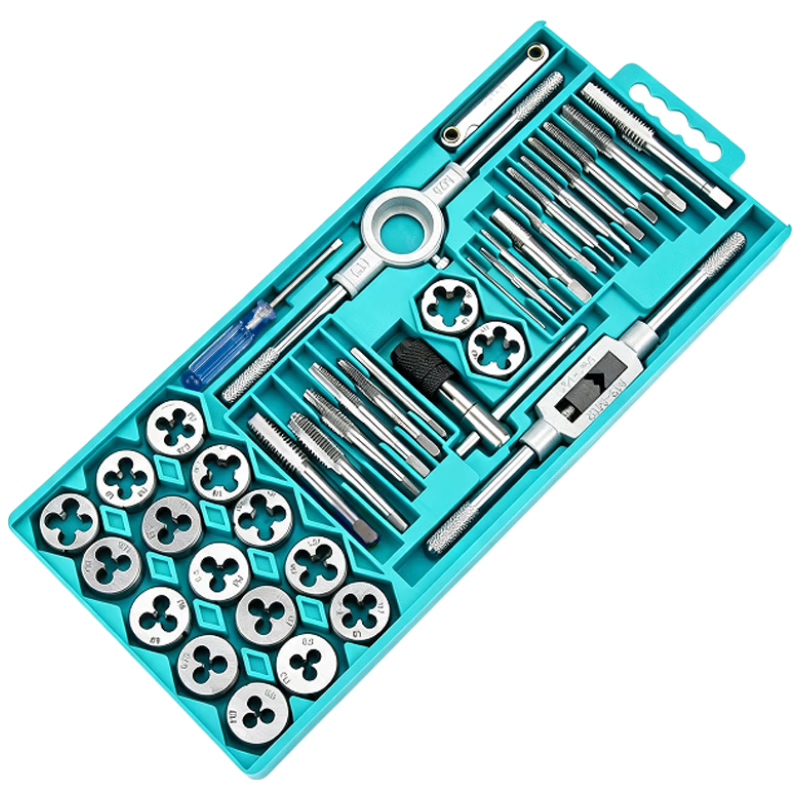 HSDC Alloy Steel Tap and Die Set 40-Piece Manual Threading Screw Extractor Tool Kit