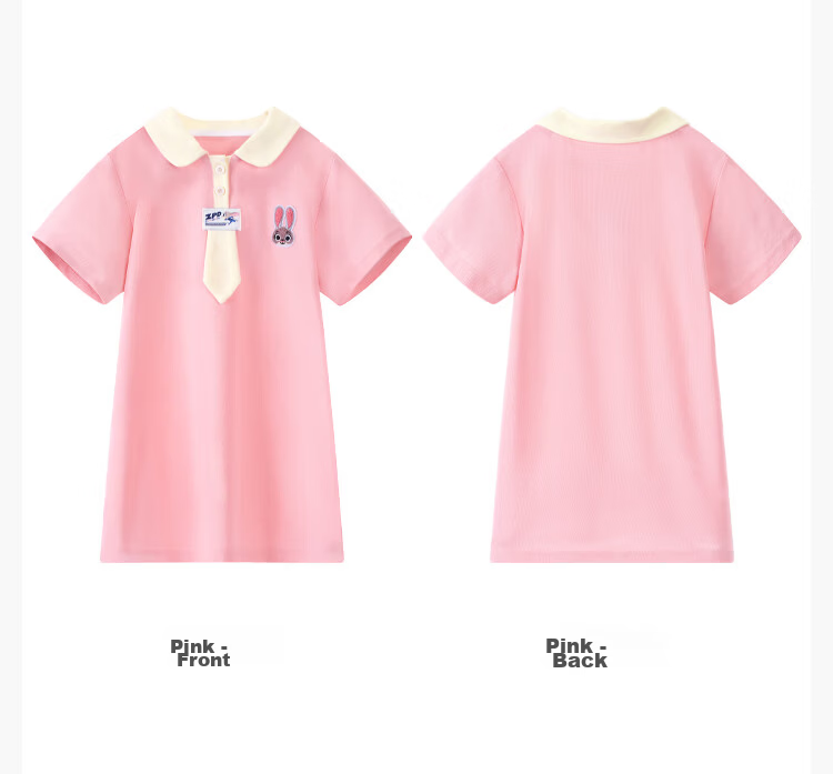 Disney Colorblock Polo Dress College Style Summer 2026 Girls Breathable Skin-Friendly A-Line Dress 130 11