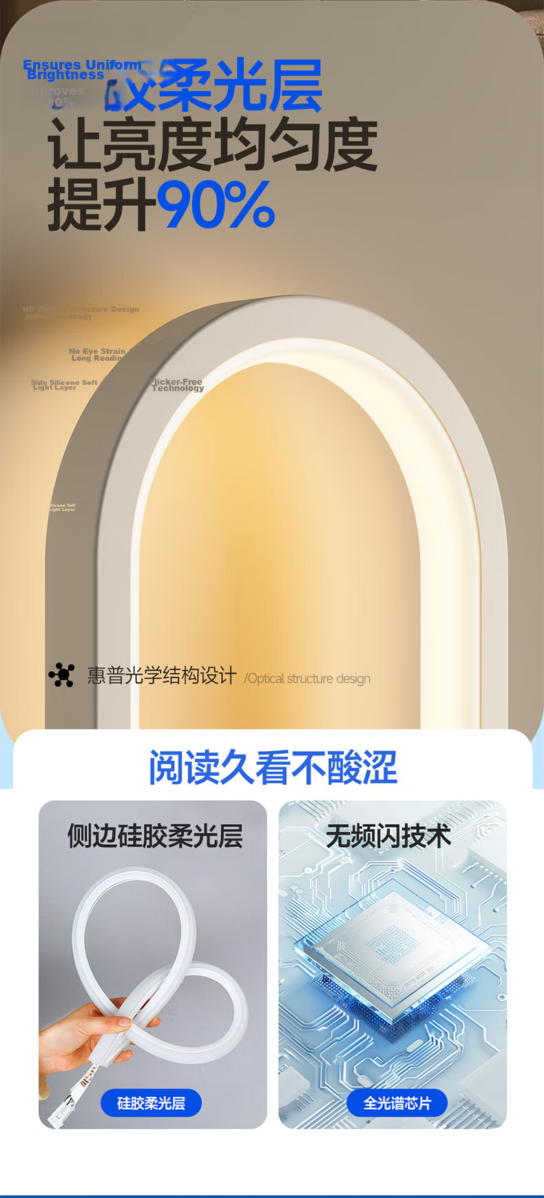 HP Eye Protection Wall Lamp Bedside Lamp LED Modern Minimalist Living Room Background Wall Light Stairway Corridor Lighting Fixture 5