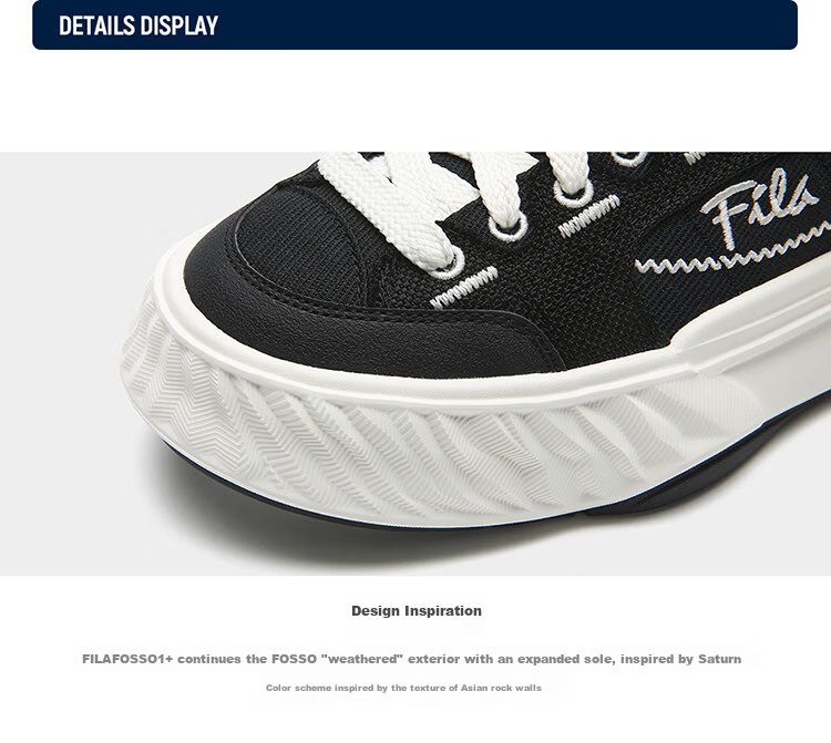FILA Official Men's Shoes FOSSO 1+ Canvas Mesh 2026 Summer Rock Hiking Shoes 1+ Fashionable Breathable Casual Shoes 40