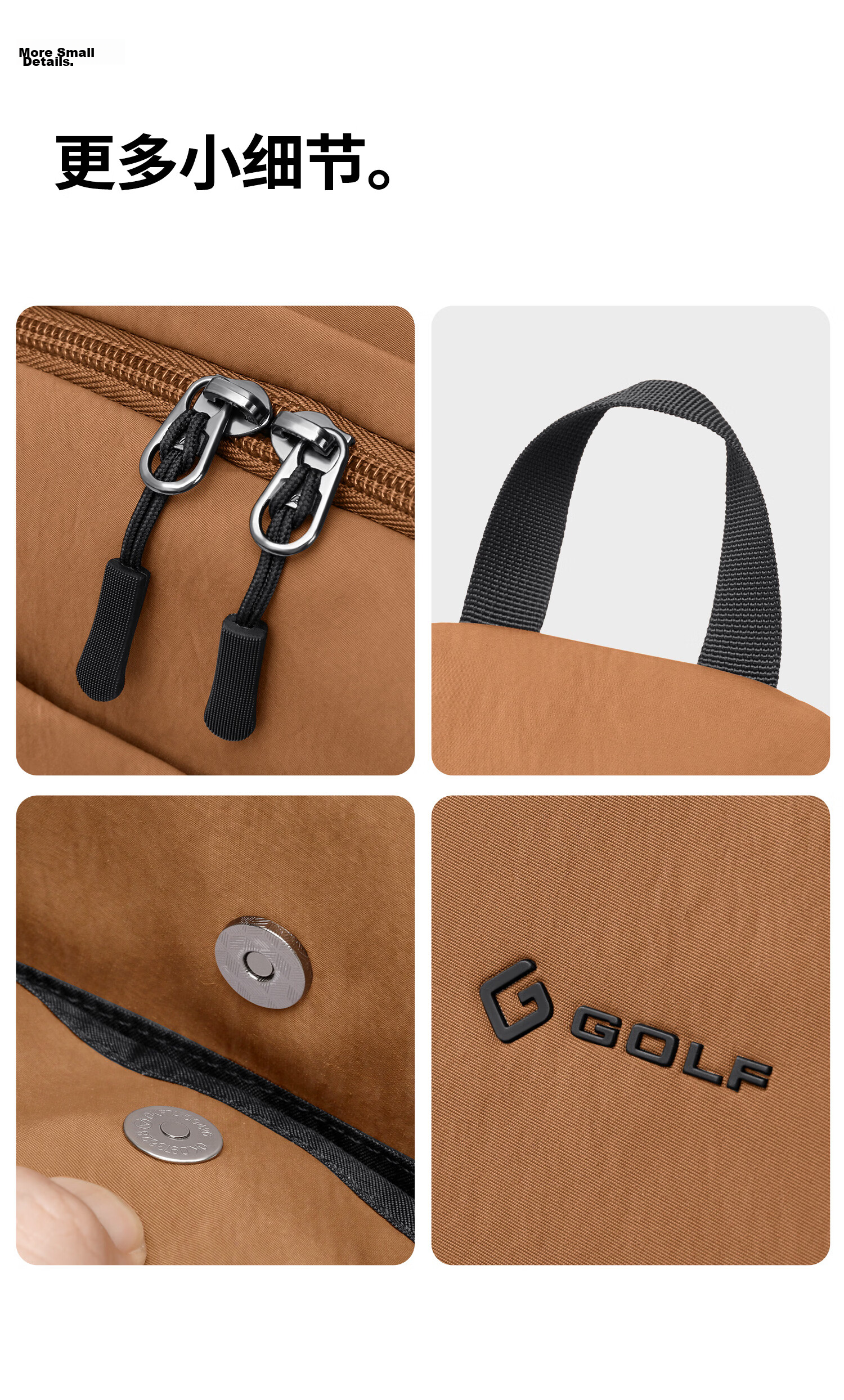 GOLF Men's Chest Bag Crossbody Lightweight Shoulder Bag iPad Outdoor Cycling Sports Small Backpack 28