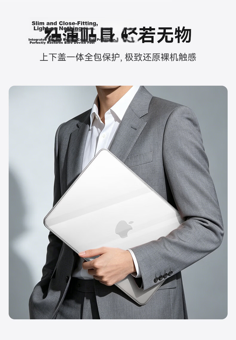 VOKAMO High Transparency Lightweight Laptop Case for Apple MacBook Air 13/15 M2-M5 and Pro 14/16 M1-M5 New 2026 NEO A18Pro 13