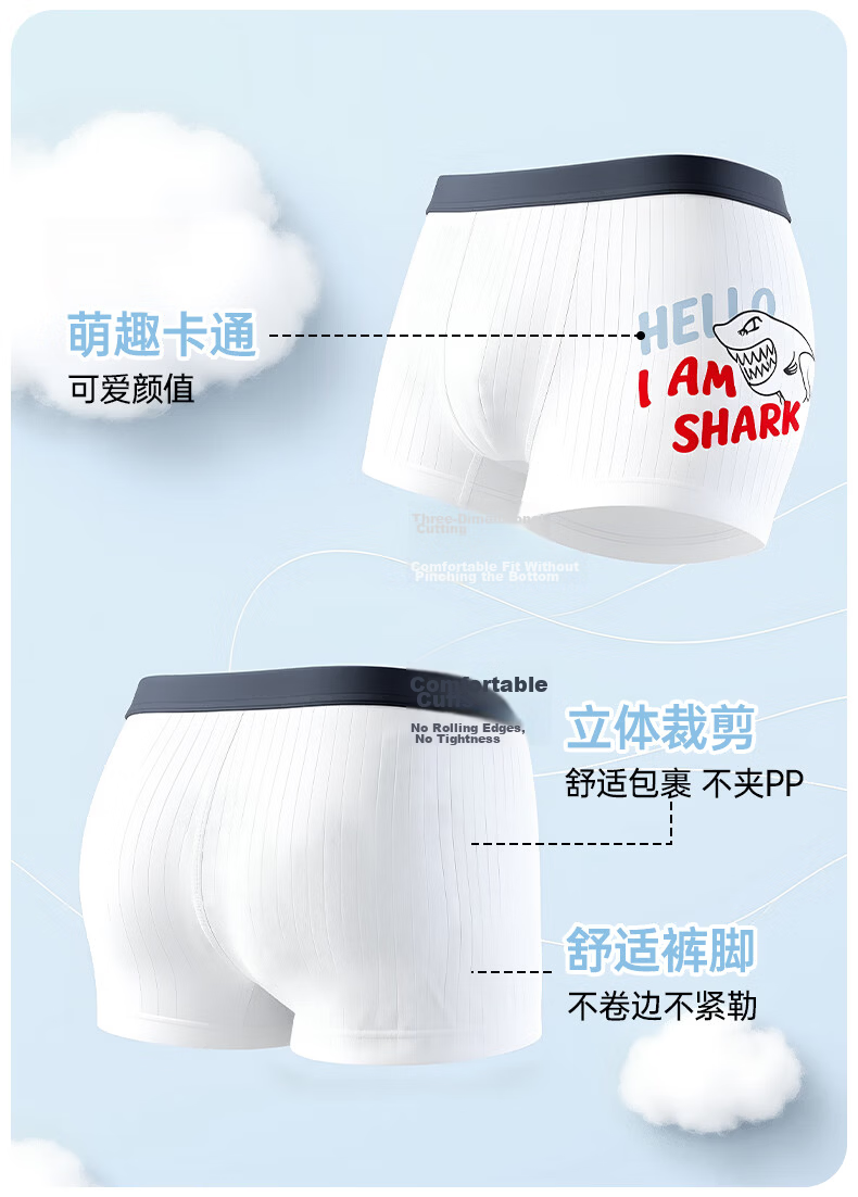 Bejirog Boys' 100% Cotton Boxer Briefs for Children, Pure Cotton Mid to Large Size Developmental Toddler Boys' Underwear 10