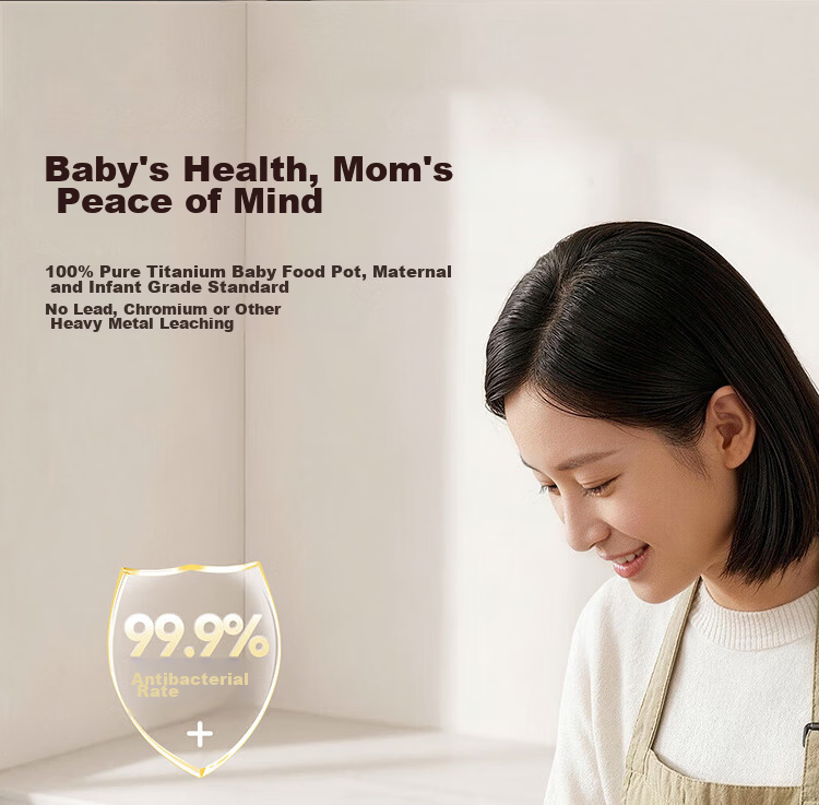 Carrot Pure Titanium Baby Milk Pot Non-Coated Yukihira Pot Infant Small Milk Pot Soup Pot Instant Noodle Pot Integrated 22cm 6