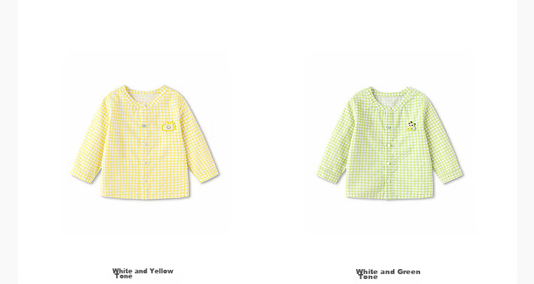 Balabala Kids Baby Long Sleeve Shirt Infant Shirt Boys Girls 2026 New Summer Thin Plaid Stylish Shirt 18
