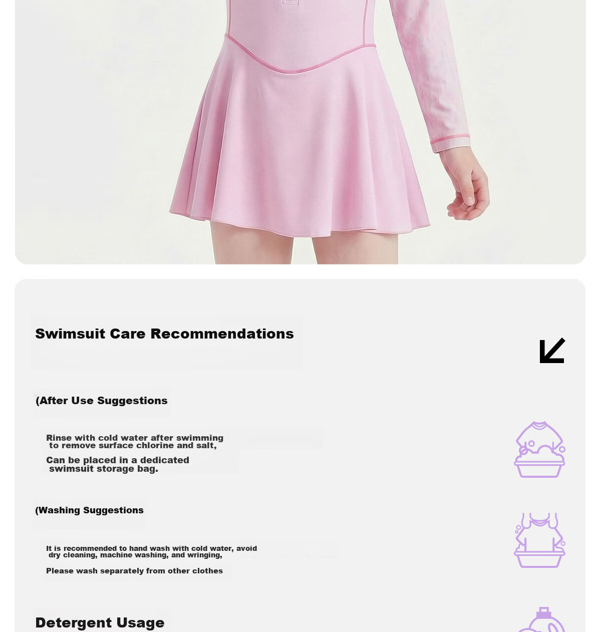 361° Kids Girls One-Piece Long Sleeve Skirted Swimwear Princess Dress Swimsuit 17