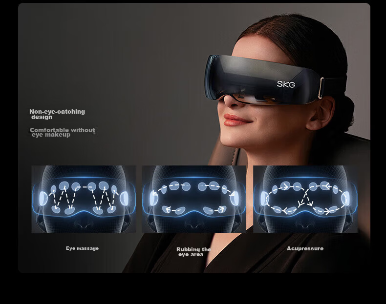 SKG Eye Massager K5 Eye Care Massager Sleep Eye Mask with Heat Therapy 5