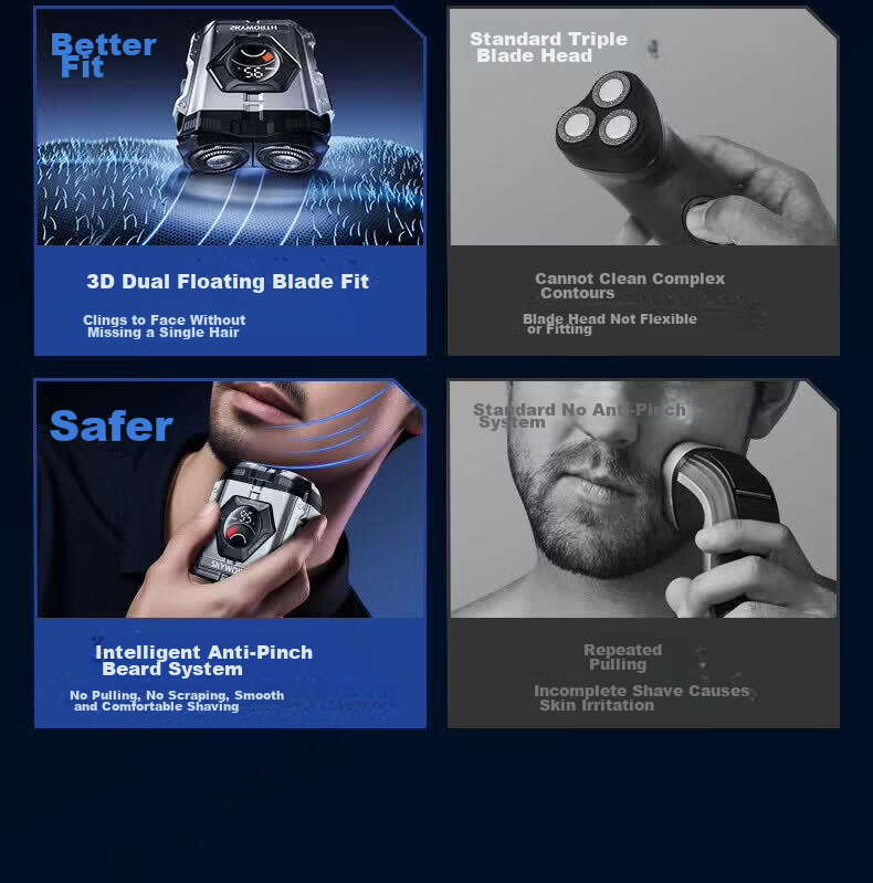 Skyworth Electric Shaver JA12 Mecha Series Portable Fast Charging Floating Blade Washable Men's Gift for Boyfriend Husband Father Graduation Gift 2