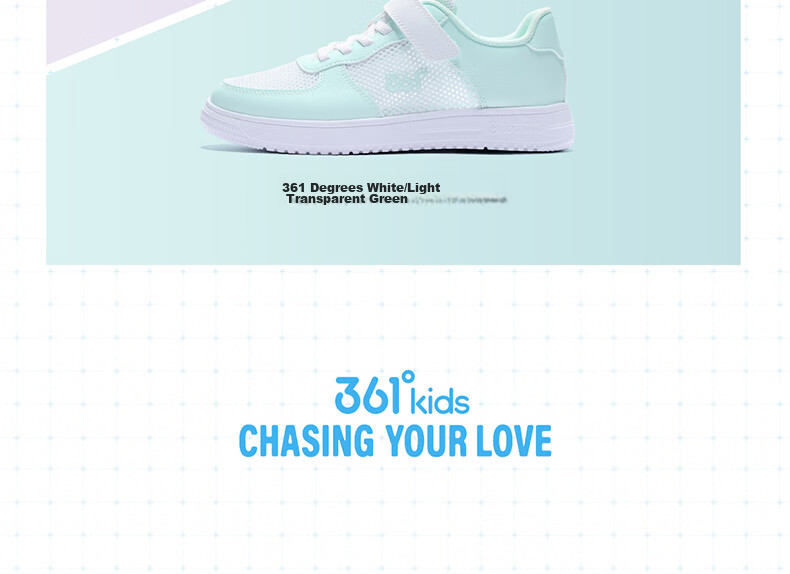 361° Kids Sports Shoes 2026 Summer Boys and Girls Breathable Mesh Sneakers White Size 38 11