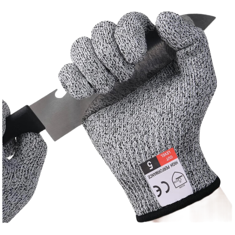Mitz Cut-Resistant Gloves Labor Protection Level 5 Anti-Cut Stainless Steel Wire Work Safety Durable Iron Gloves Winter Kitchen Meat Cutting Fish Cleaning Gloves [Jingcang Fast Delivery] 2 Pairs One S