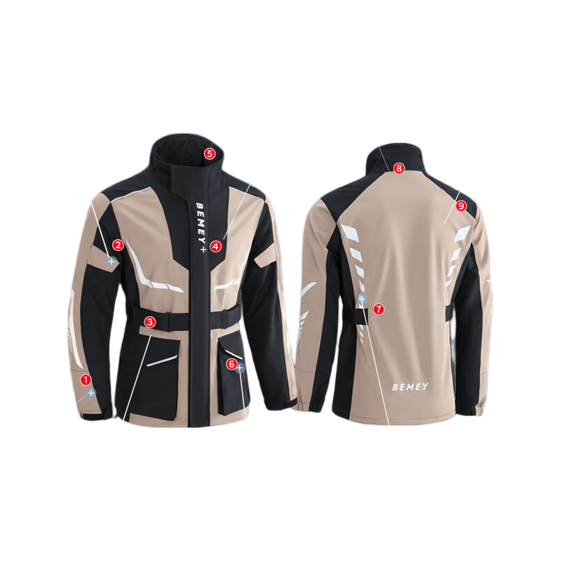 Beimei High-End Motorcycle Riding Rain Jacket Set for Men, Adult Two-Piece Full Body Storm-Proof Raincoat, Specially Designed for Food Delivery Riders