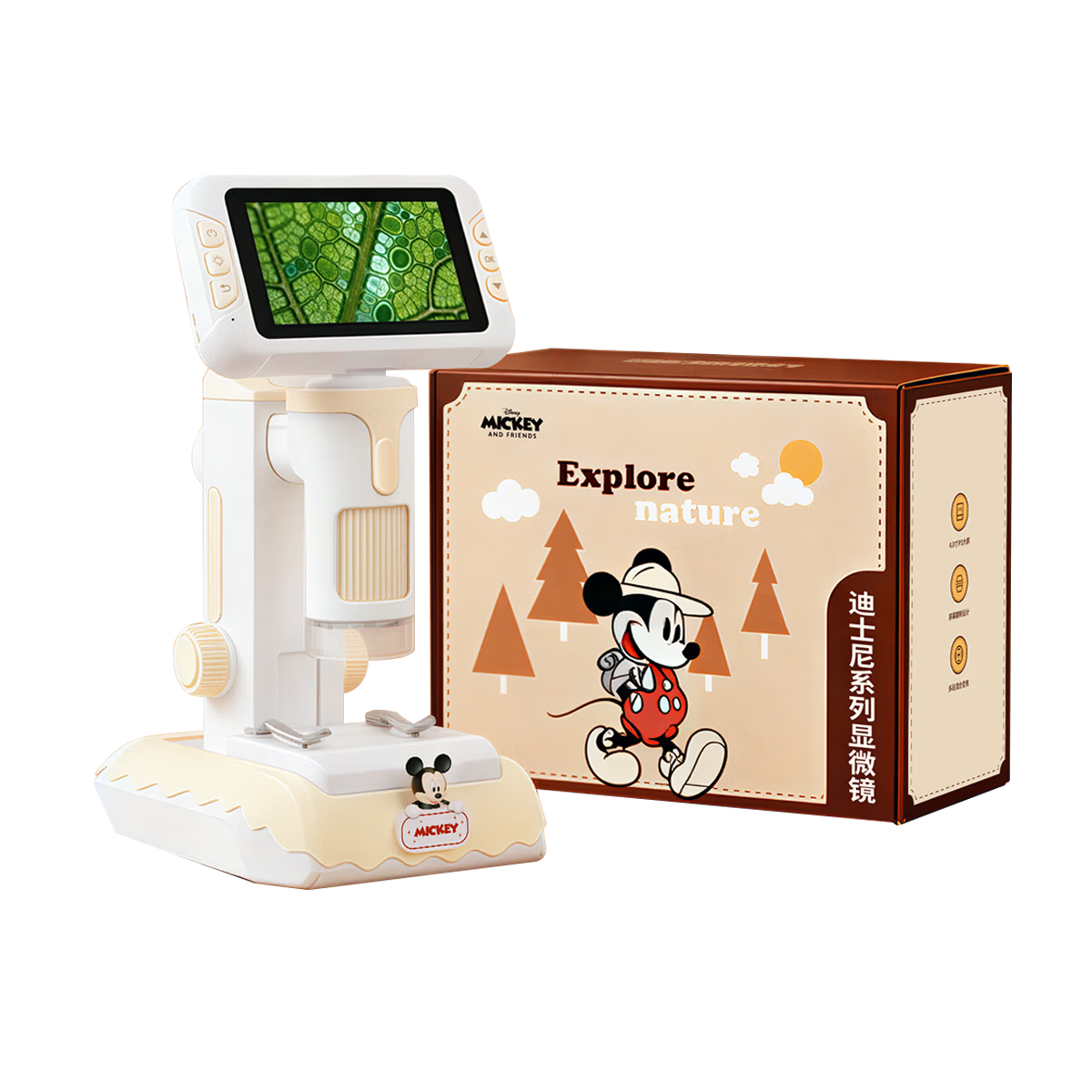 Disney Kids Smart Microscope for Ages 7-14, HD Large Screen, Handheld Photo Capture, Science Experiment Toy, Birthday Gift for Boys and Girls