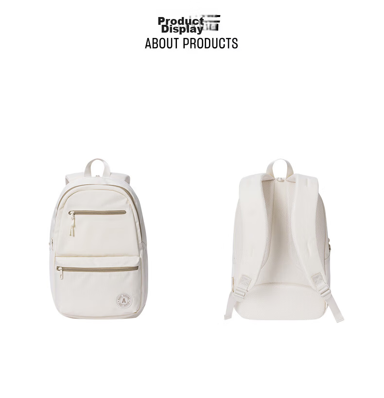 Anta Mochi Backpack Unisex Simple Large Capacity Youth Canvas Hiking Cycling Sports School Bag 14