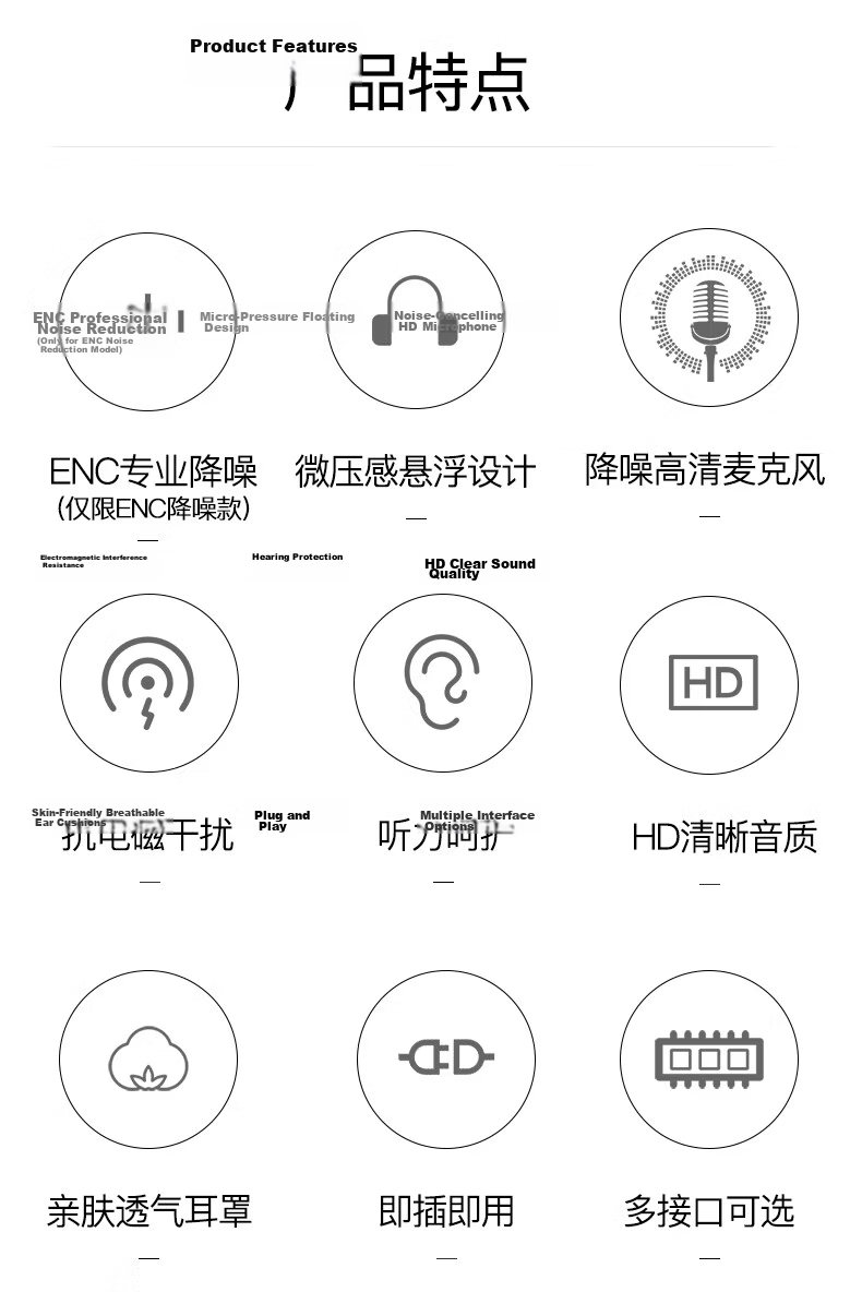 Eagaton Wilderness Series X1-RJ9 Mono Headset Crystal Head Connector Customer Service Office Use No Active Noise Cancellation 4