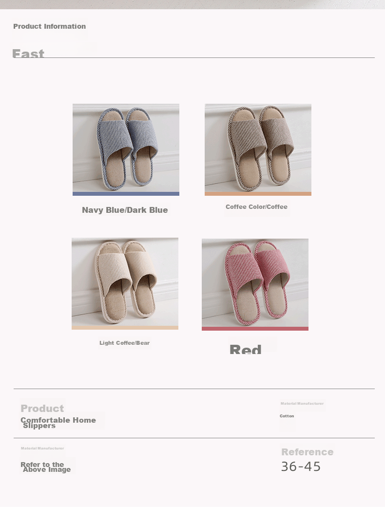 XGGC Japanese Style Linen Slippers for Men Summer Home Cotton Linen Floor Couple Indoor Non-Slip Soft Sole Beige Size 42-43 3