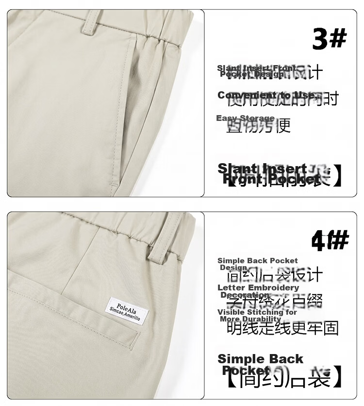 Pierre Cardin Men's Summer Shorts Lightweight Loose Casual Five-Point Mid-Length Pants New Trend High-End Dress Pants Off-White 28 7
