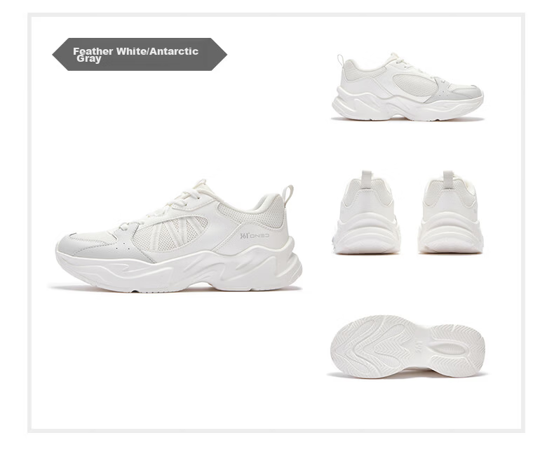 361° Women's Casual Shoes Autumn Thick Sole Comfortable Lightweight Sports Dad Shoes Versatile Women's Shoes 682636702-2 41