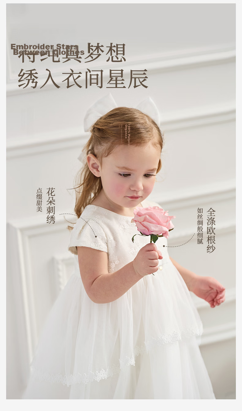 DAVE & BELLA Custom Dress Girls Summer Princess Dress Baby Dress 6